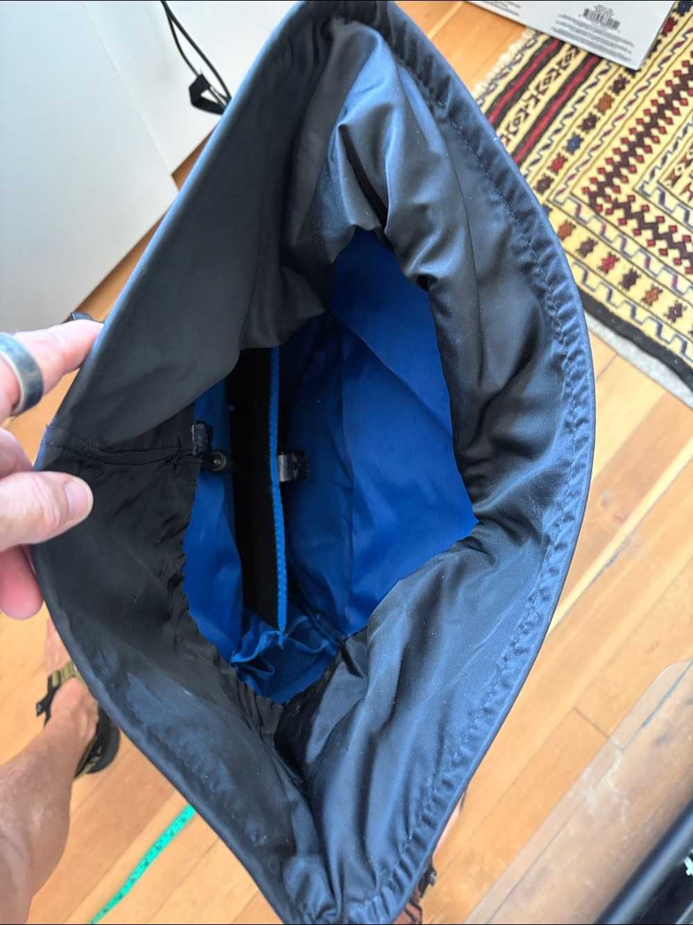 T-Level South Korean Black and Gray Roll-Top Backpack - Picture 7 of 7